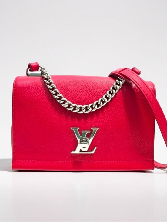 Louis Vuitton Handbags - Louis Vuitton Lockme II BB Red Calfskin Leather Flap Crossbody Bag